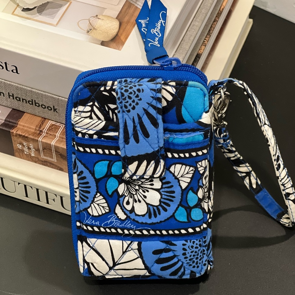 Vera Bradley Blue and White Floral Wristlet